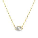 East West Marquise Lab Grown Diamond Necklace