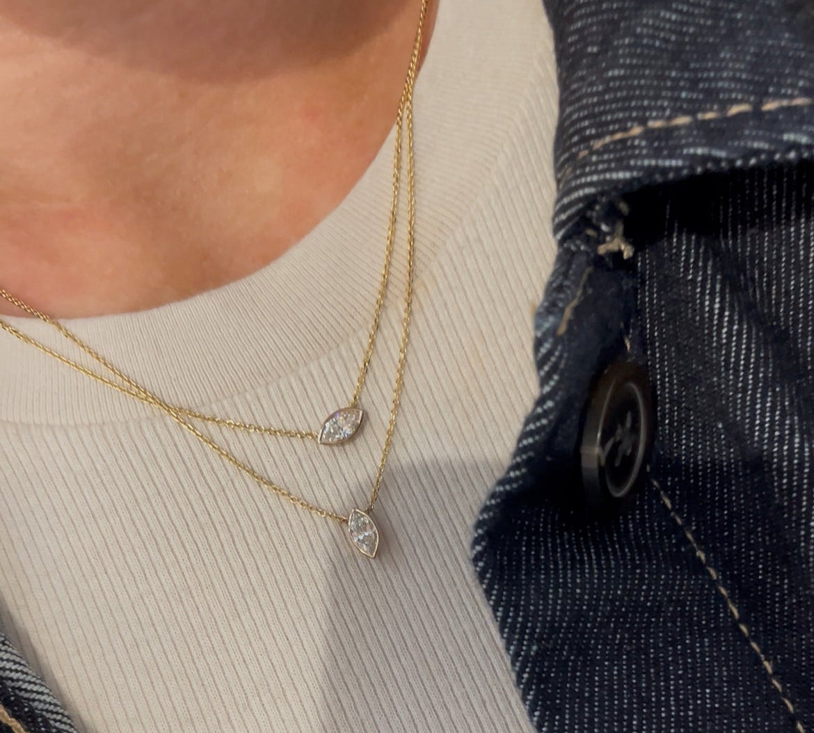 Marquise Lab Grown Diamond Necklace