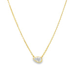 East West Pear Lab Grown Diamond Necklace