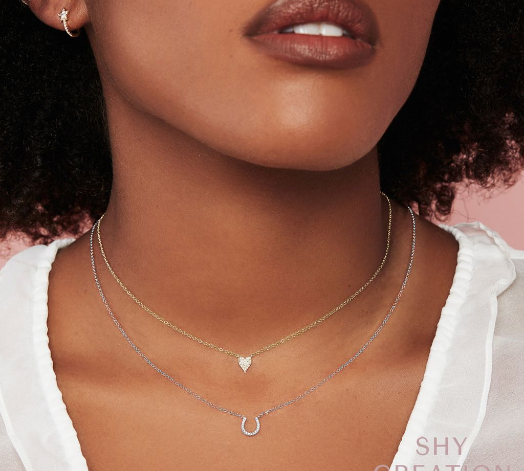 Diamond Horseshoe Necklace by Shy Creation