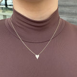Pave Heart Necklace by Shy Creation