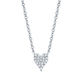 Mini Pave Heart Necklace by Shy Creation
