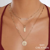 Diamond Dog Tag Necklace by Shy Creation