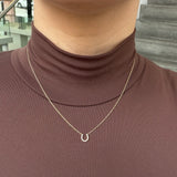 Horseshoe Diamond Necklace by Shy Creation