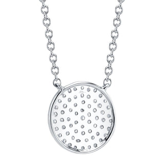 Diamond Pave Circle Necklace by Shy Creation