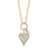 Mother of Pearl Heart Necklace by Shy Creation