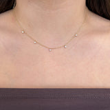 Diamond Station Necklace by Shy Creation