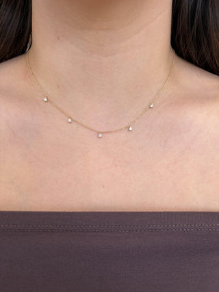 Diamond Station Necklace by Shy Creation