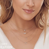 Diamond Love Knot Circle Necklace by Shy Creation