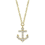 Diamond Anchor Necklace by Shy Creation