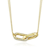 Crescent Eclipse Double Link Diamond Necklace by Tacori