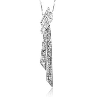 Baguette Diamond Necklace by Simon G