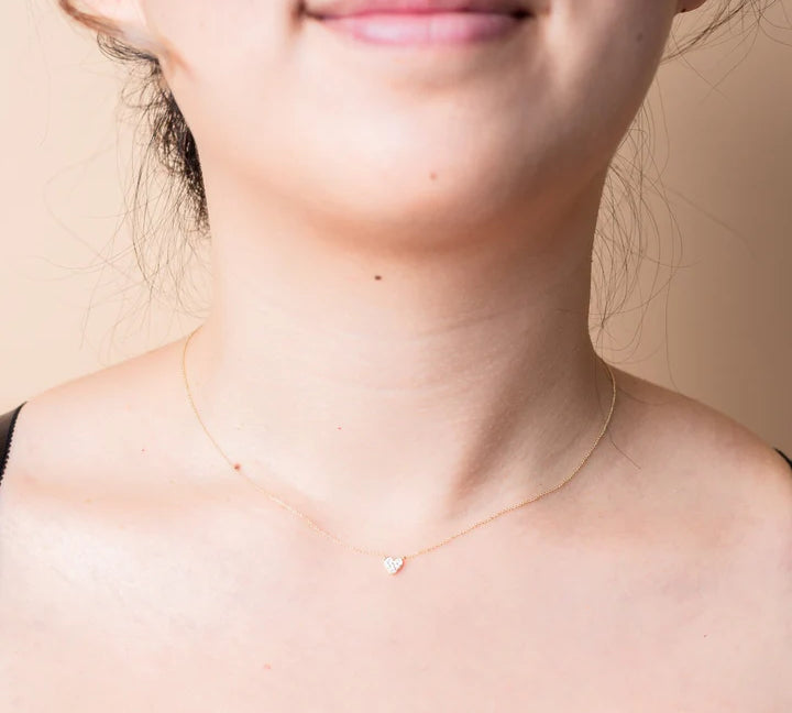 Dainty Lab Grown Diamond Heart Necklace