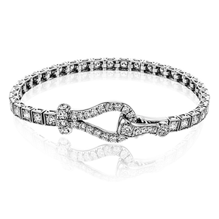 Feature Clasp Diamond Tennis Bracelet by Simon G