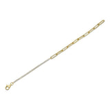 Diamond Paperclip Link Bracelet by Shy Creation