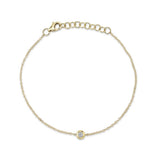 Solitaire Diamond Bezel Bracelet by Shy Creation