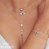 Solitaire Diamond Bezel Bracelet by Shy Creation