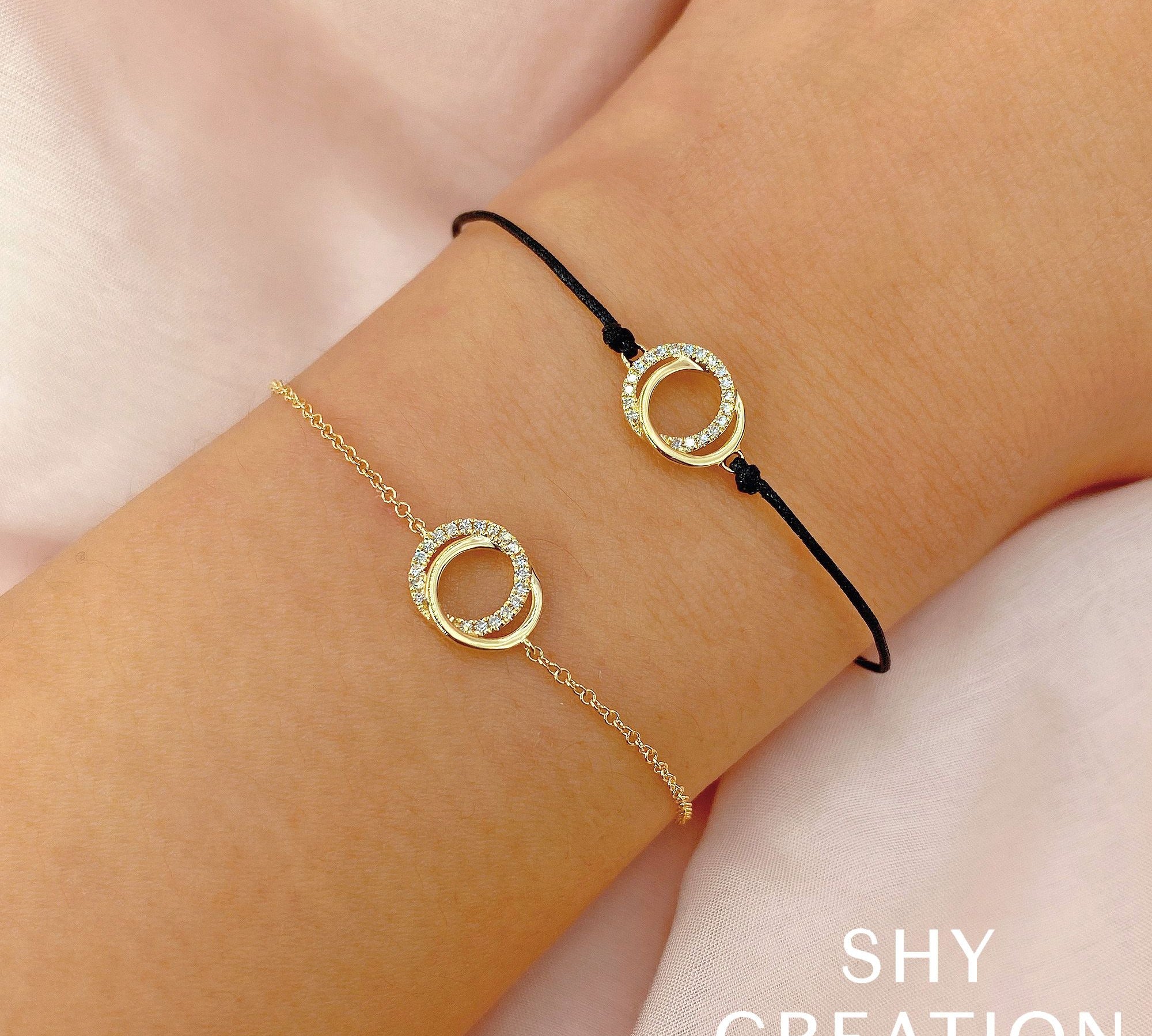 Diamond Love Knot Bracelet by Shy Creation