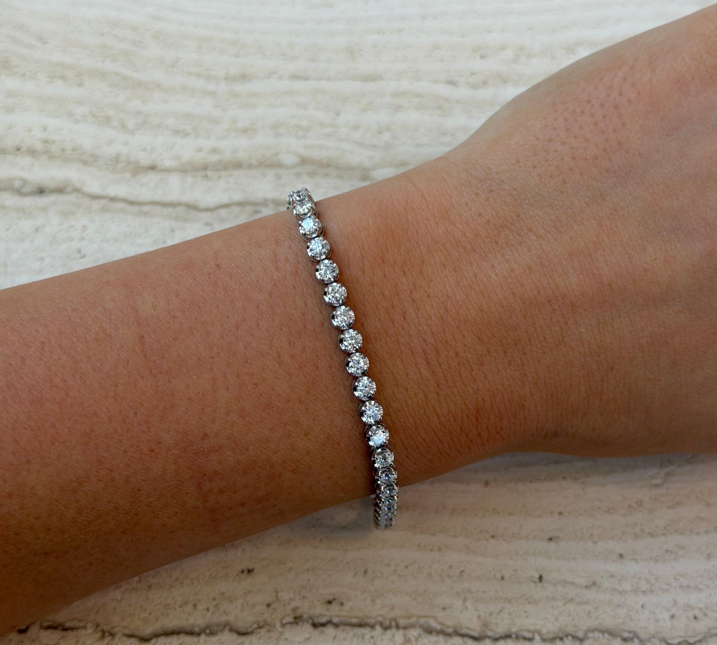 3.71TCW Lab Grown Diamond Tennis Bracelet