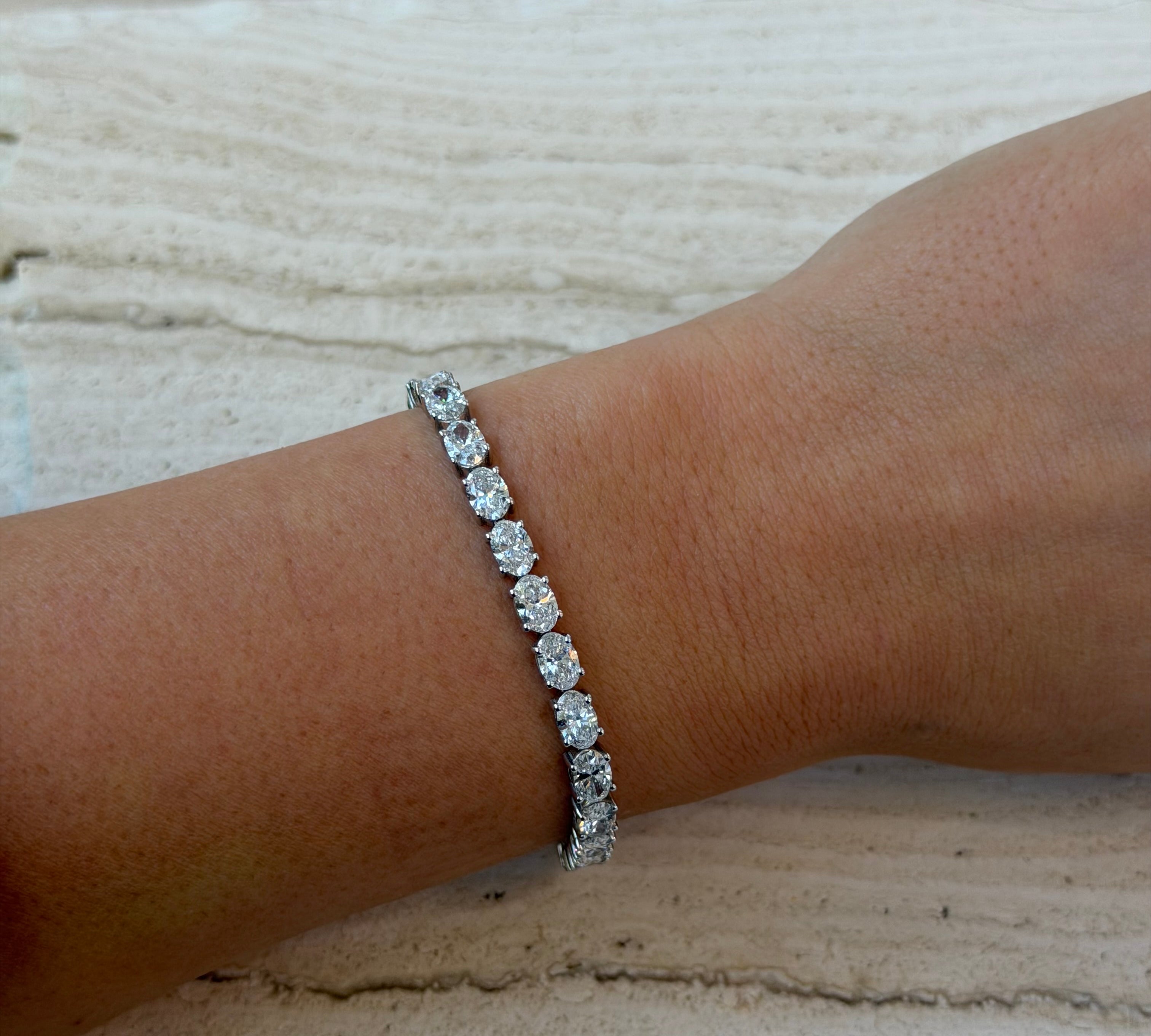 10.91TCW Lab Grown Diamond Tennis Bracelet
