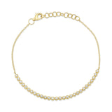Yellow Gold Crown Set Diamond Bracelet by Shy Creation