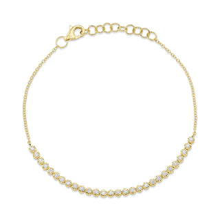 Yellow Gold Crown Set Diamond Bracelet by Shy Creation