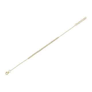 Yellow Gold Crown Set Diamond Bracelet by Shy Creation