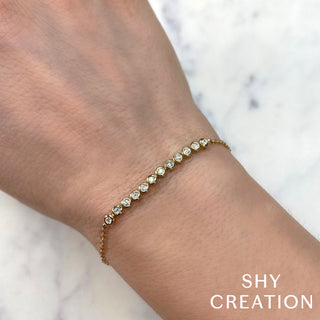 Bezel Set Diamond Bracelet by Shy Creation