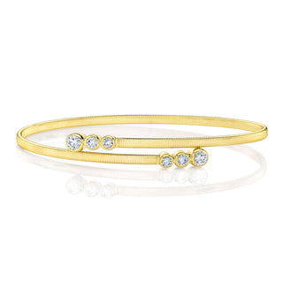 Bezel Set Diamond Bangle by Shy Creation