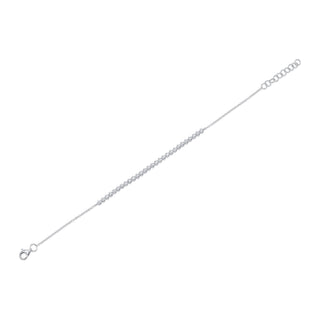 White Gold Crown Set Diamond Bracelet by Shy Creation