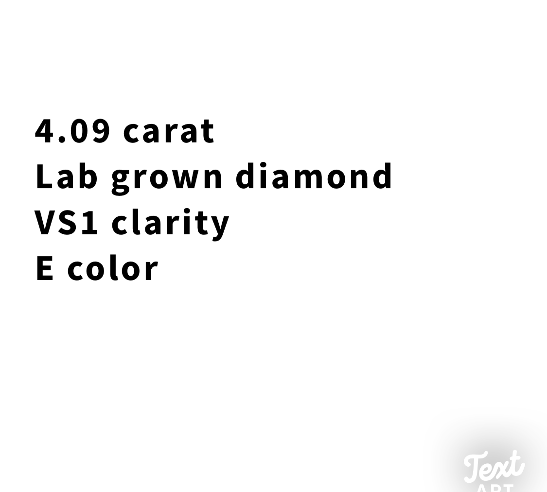 4.09CT Emerald Lab Grown Diamond