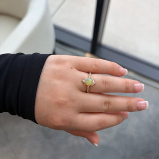 Opal & Diamond Ring