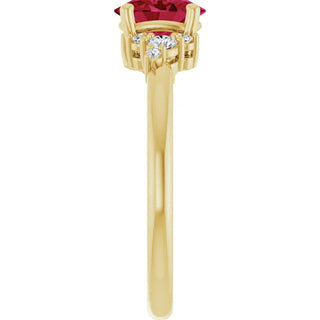 Oval Ruby & Diamond Ring