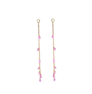 Pink or Blue Sapphire Dangle Earring Charm