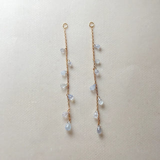 Pink or Blue Sapphire Dangle Earring Charm