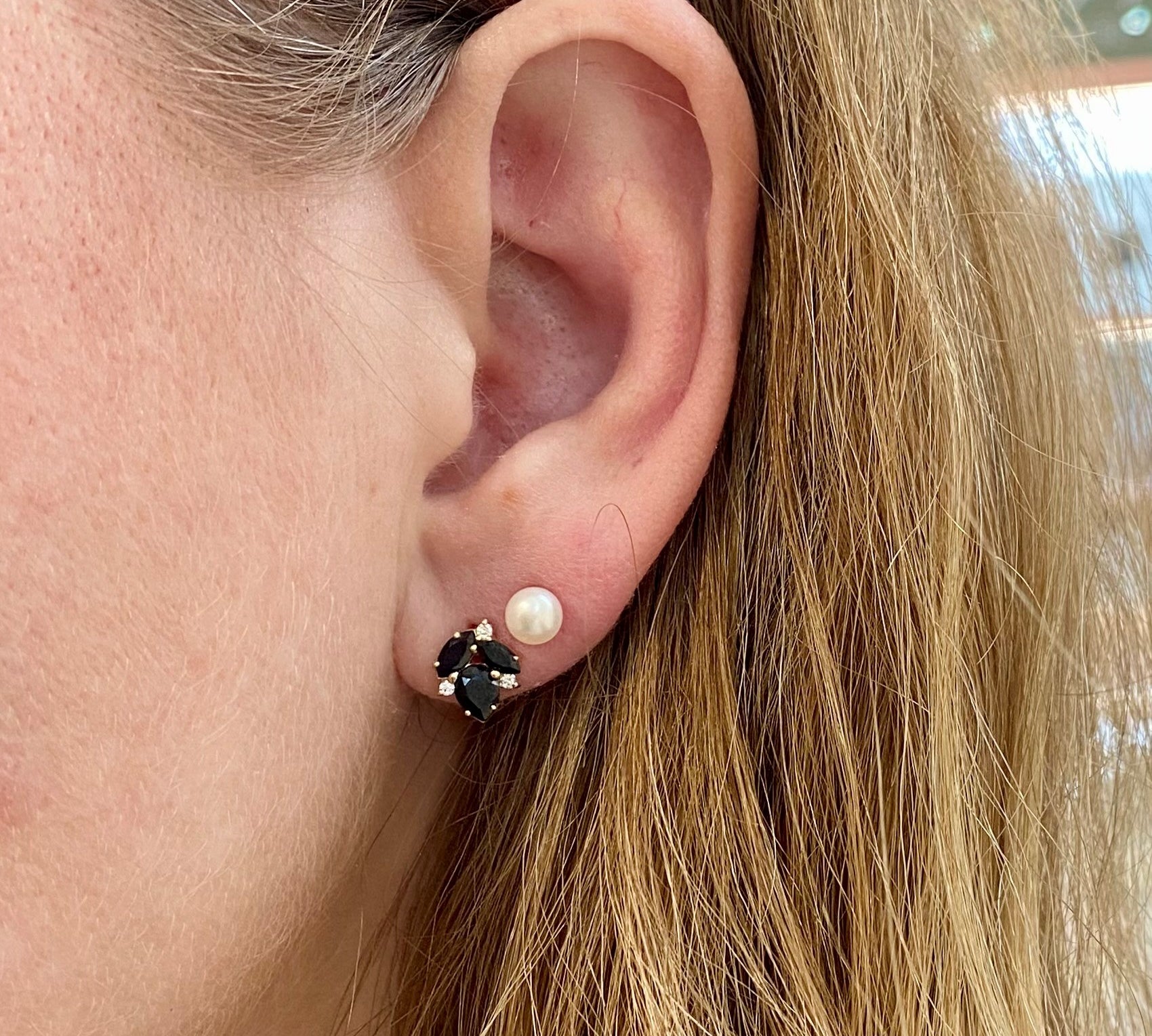 Spinel & Lab Grown Diamond Earrings