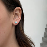Turquoise & Diamond Studs by Shy Creation
