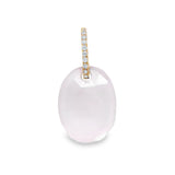 Rose Quartz & Lab Grown Diamond Pendant