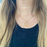 Lemon Quartz & Lab Grown Diamond Pendant