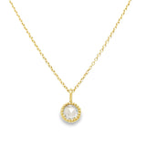 White Sapphire Pendant Charm
