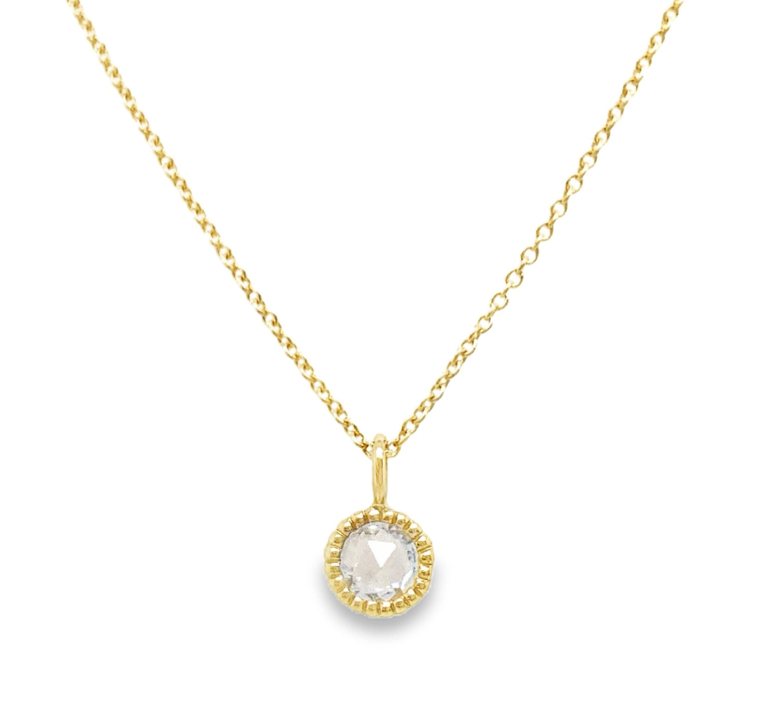 White Sapphire Pendant Charm