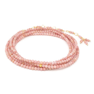 Rhodonite Wrap Bracelet - Necklace