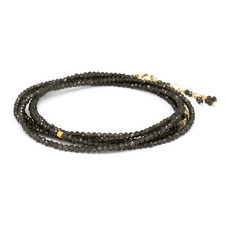 Obsidian Wrap Bracelet - Necklace
