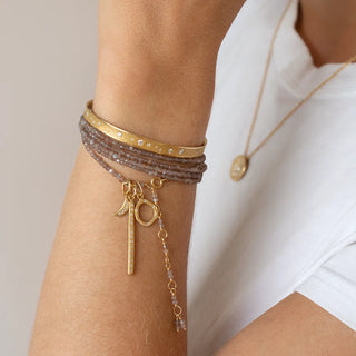 Mink Moonstone Wrap Bracelet - Necklace