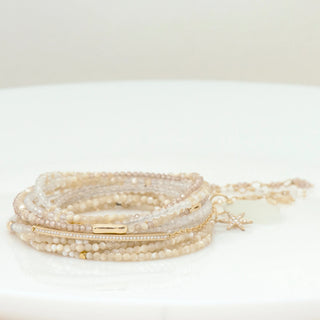 Mother Of Pearl Wrap Bracelet - Necklace