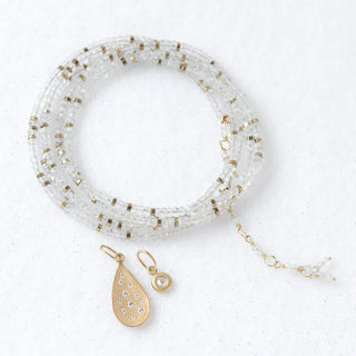 Confetti Moonstone Wrap Bracelet - Necklace