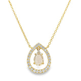 White Sapphire & Lab Grown Diamond Necklace