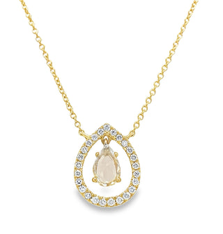 White Sapphire & Lab Grown Diamond Necklace