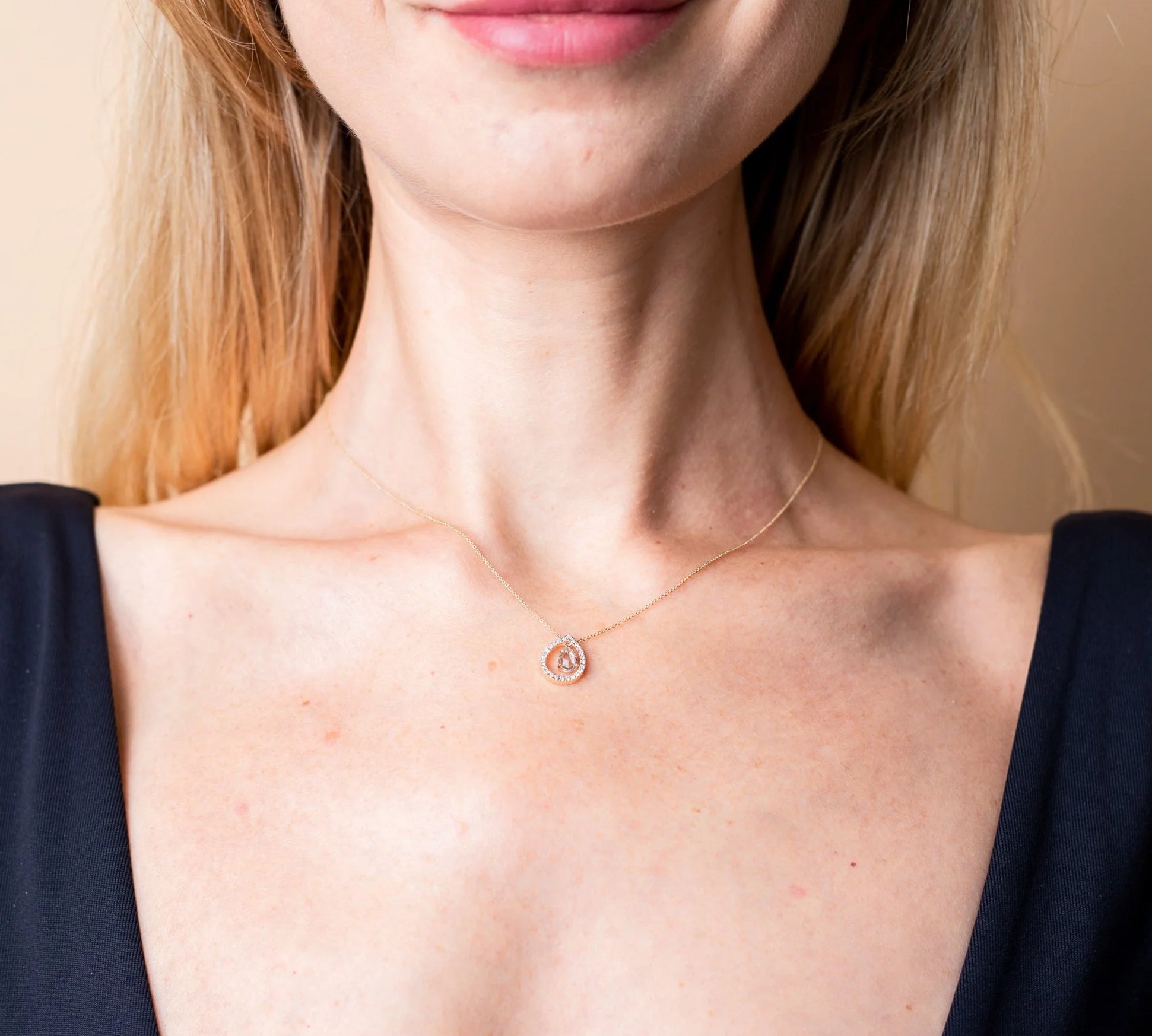 White Sapphire & Lab Grown Diamond Necklace