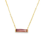 East West Pink Tourmaline Necklace